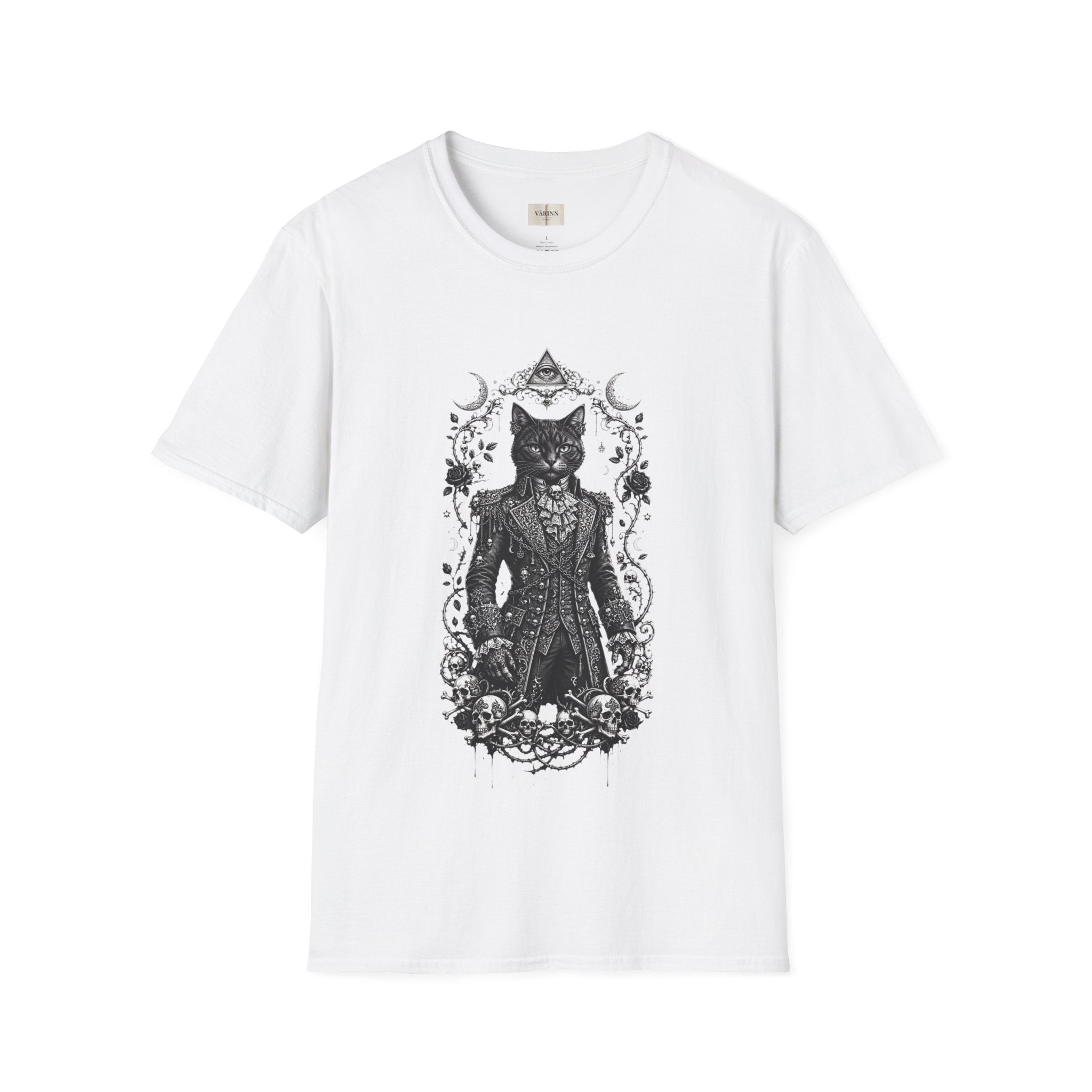 Mystic Gentleman Cat T-Shirt — Occult Cat Portrait Tee