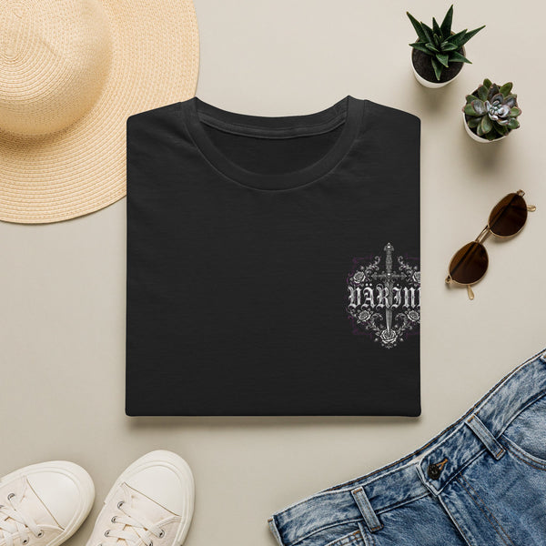 Varinn Gothic Crest Pocket T‑Shirt — Vintage 'Dream' Script Chest Graphic