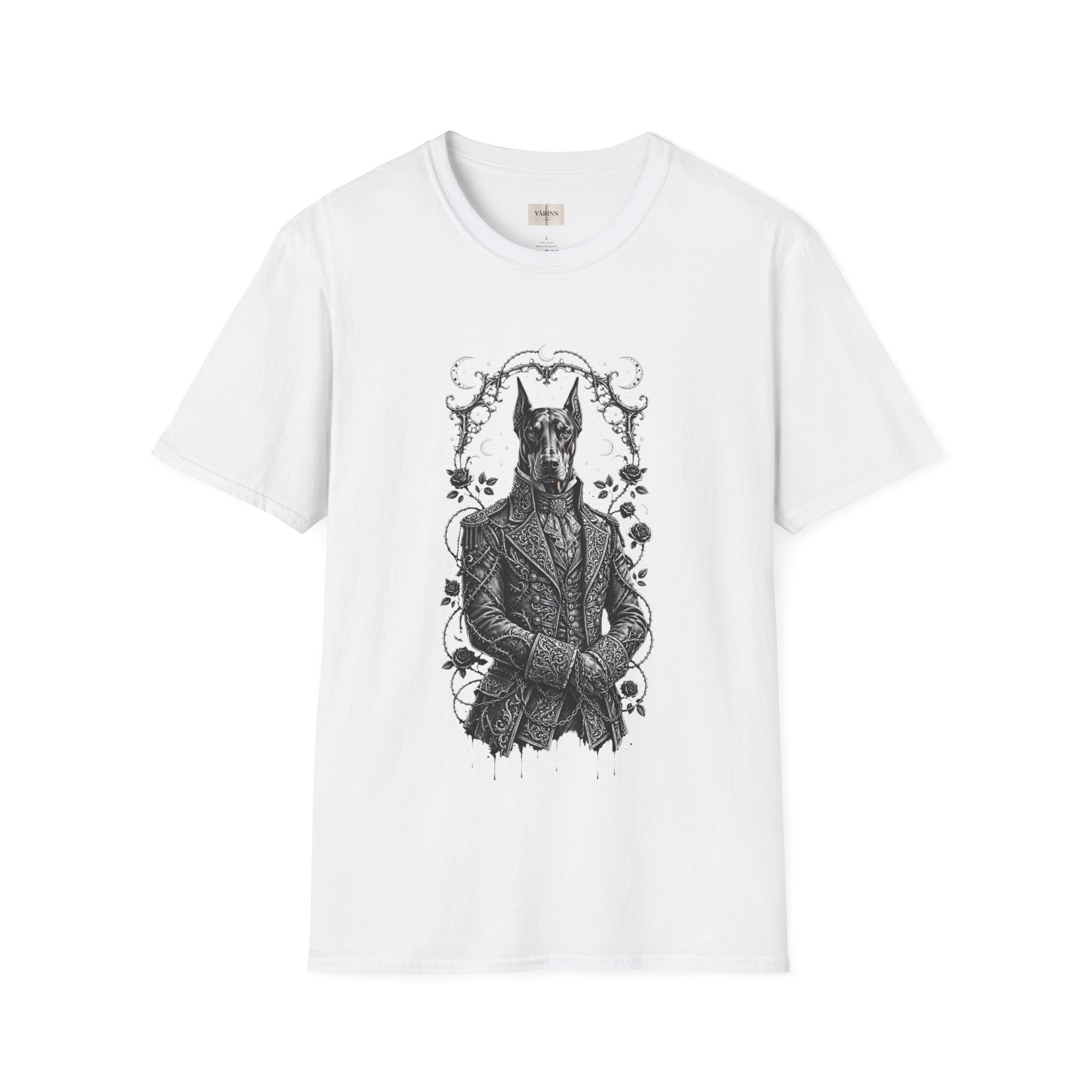 Doberman Gentleman T-Shirt — Vintage Victorian Dog Portrait Tee