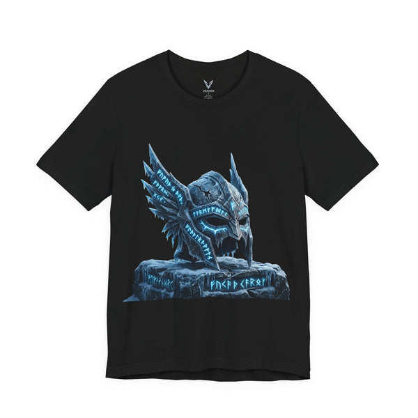 Viking Ice Helm T-Shirt — Nordic Rune Warrior Graphic Tee