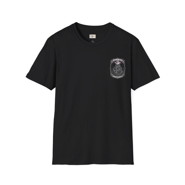 Mystic Night Owl Pocket T-Shirt — Small Gothic Owl Crest Tee