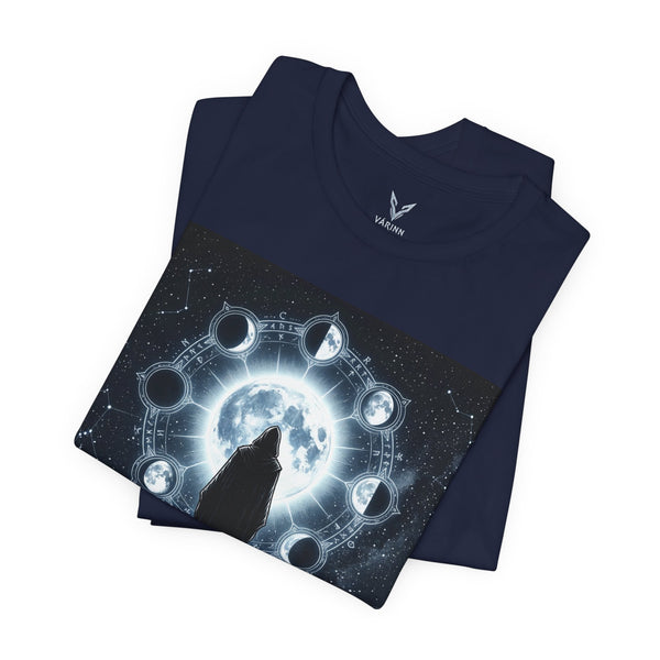 Mystic Moon Phases T-Shirt — Cosmic Wizard Nightscape Tee