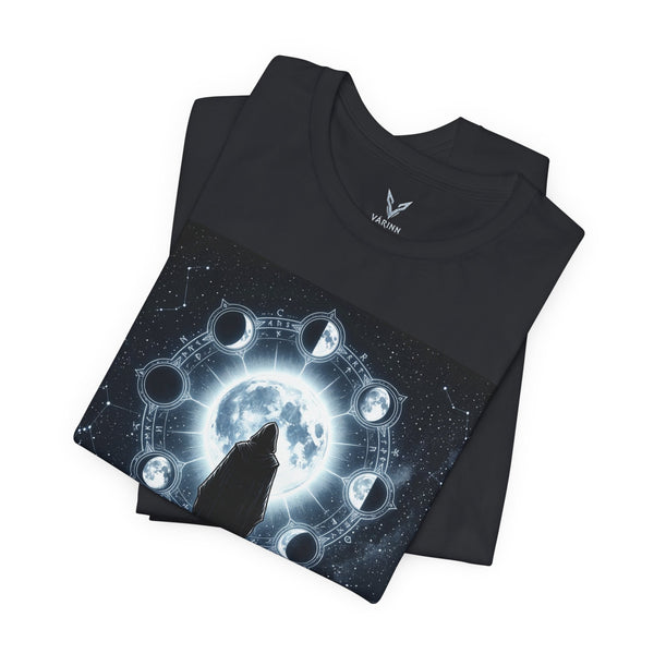 Mystic Moon Phases T-Shirt — Cosmic Wizard Nightscape Tee