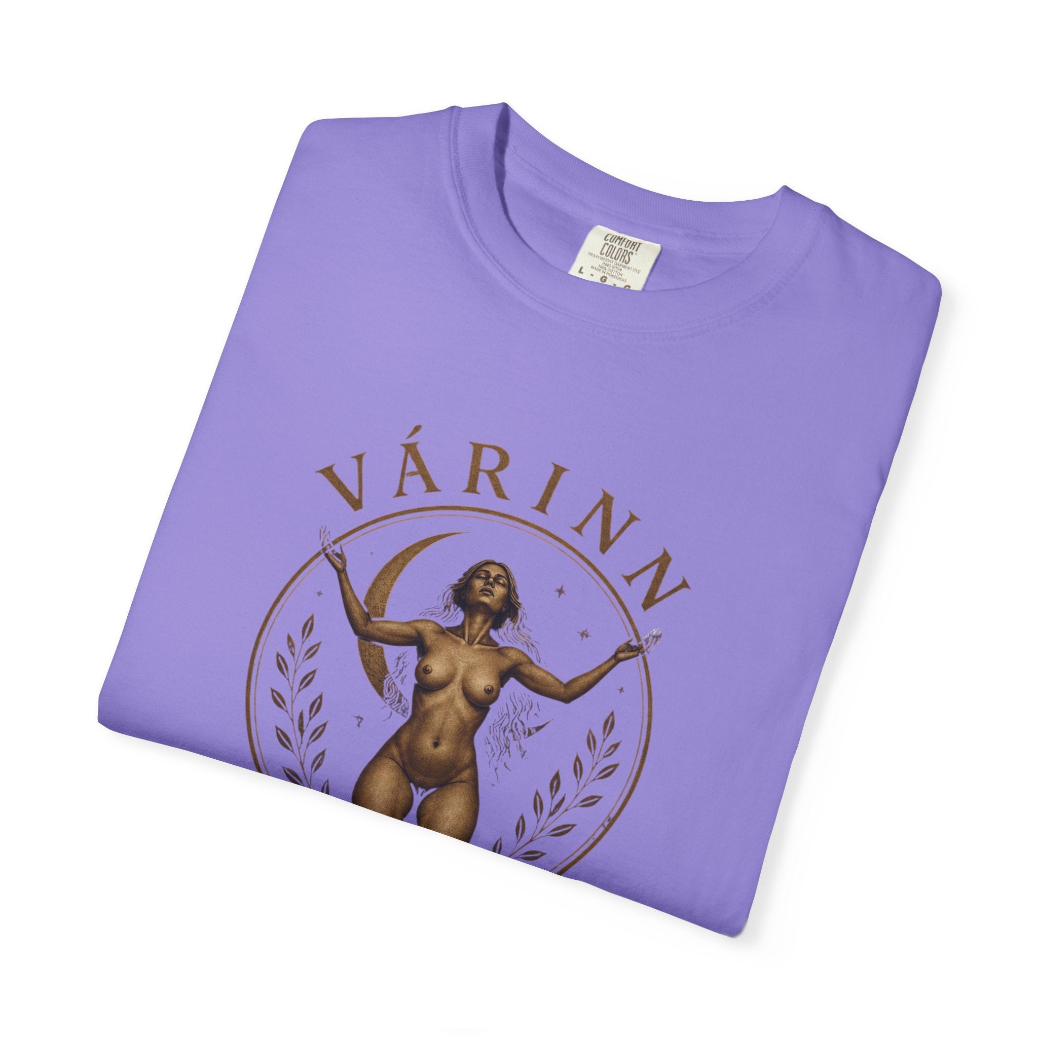 Várinn Goddess Graphic T‑Shirt — Norse Feminine Symbol Tee