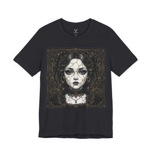 Gothic Portrait T-Shirt — Dark Victorian Woman Art Tee