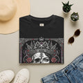 Gothic Queen Skull T-Shirt — Crowned Woman with Roses Graphic