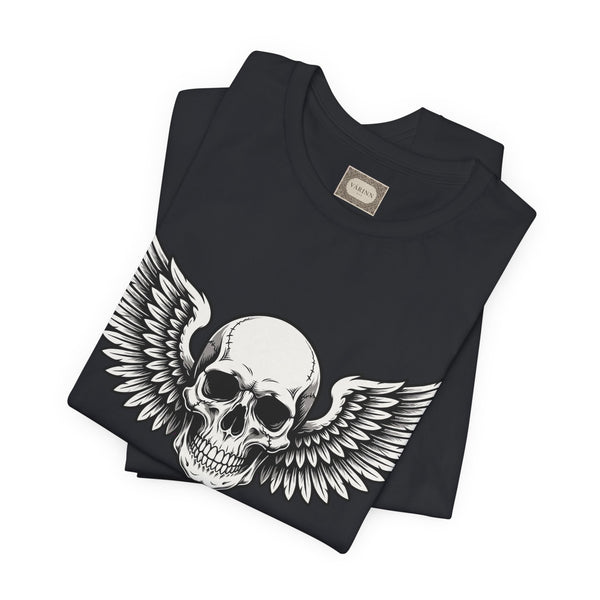 Winged Skull Tee — Gothic Skull Graphic T-Shirt