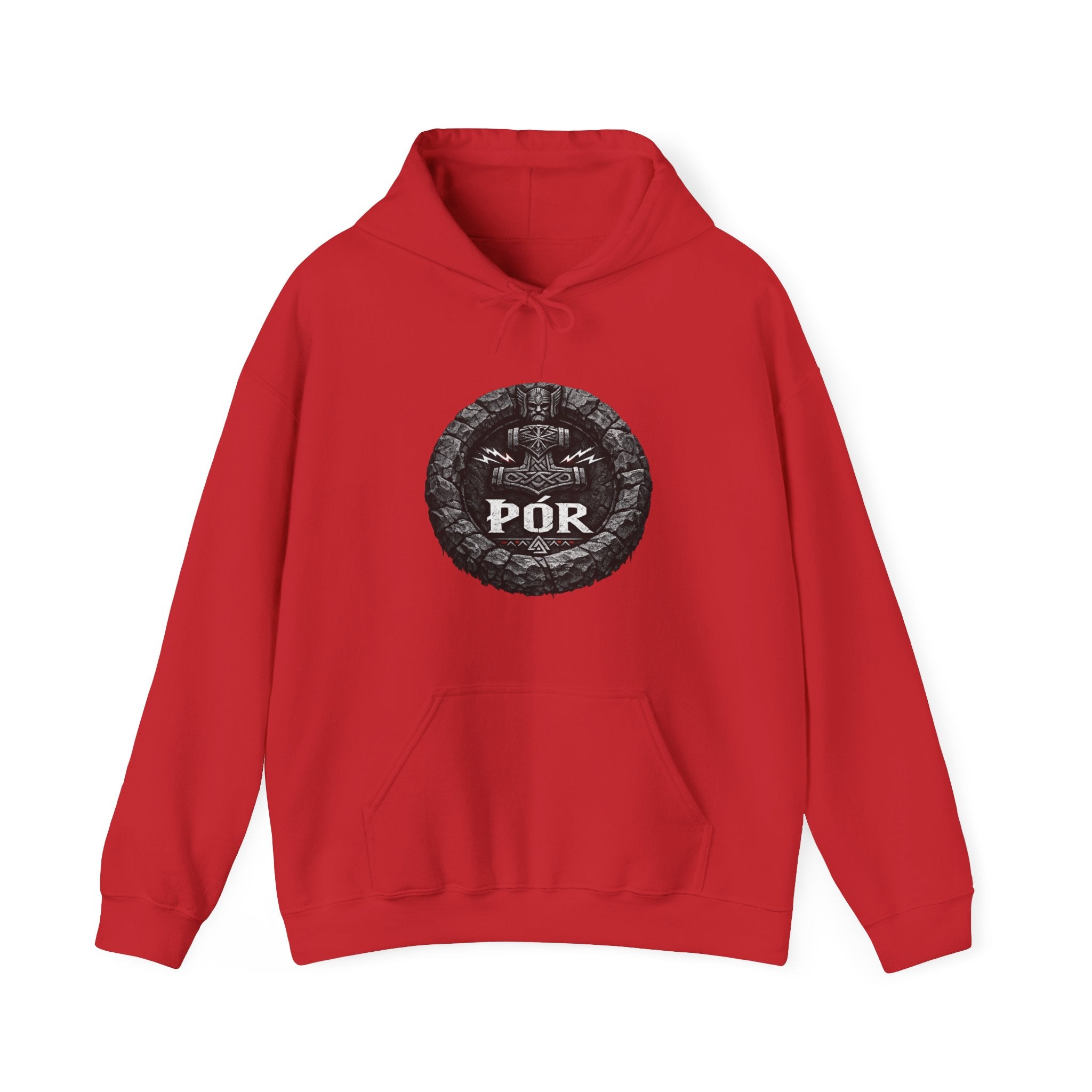Viking Sigil Hoodie — "Þór" Norse Hammer Graphic Sweatshirt