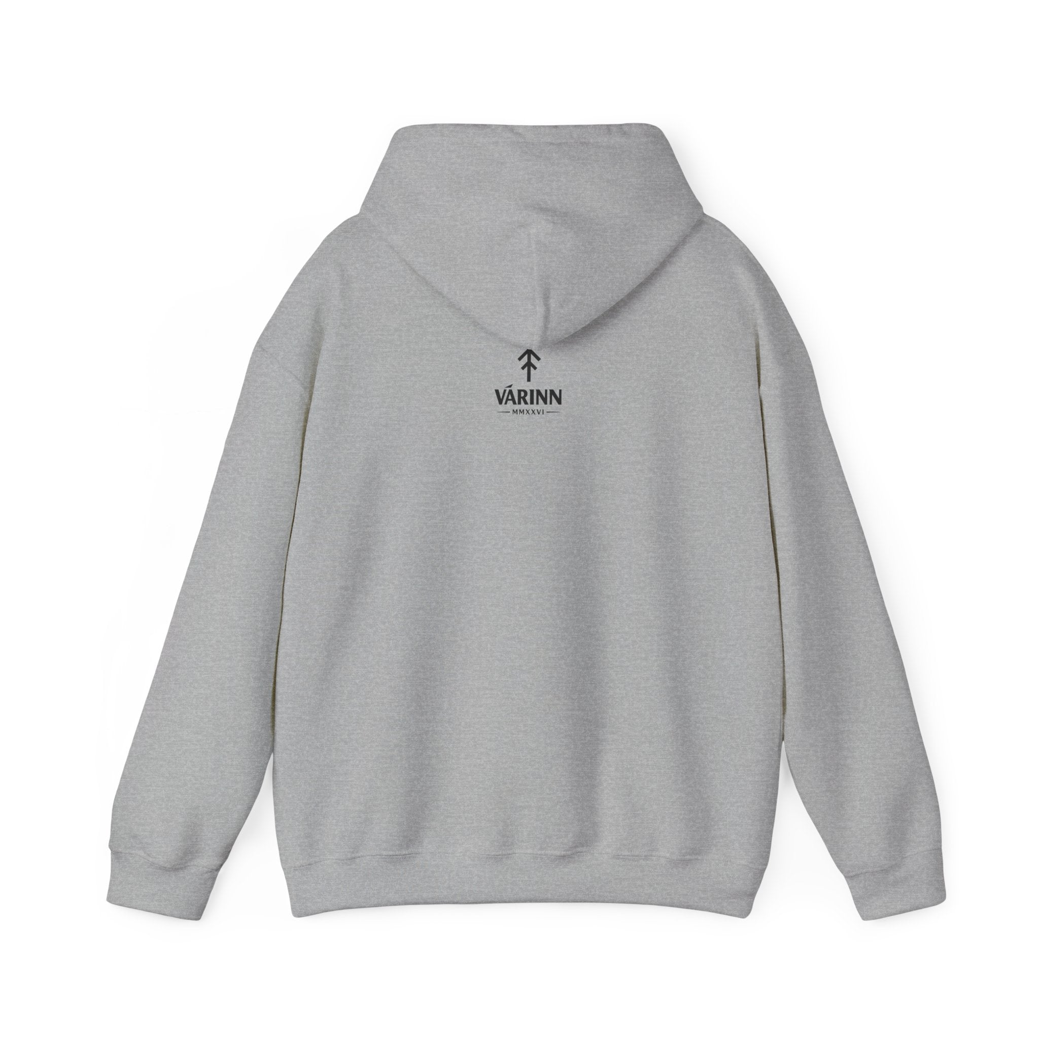 Tyr Viking Hoodie — Norse Rune Shield Graphic Hooded Sweatshirt