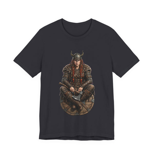 Viking Warrior Tee — Norse Axe Shield Graphic T-Shirt