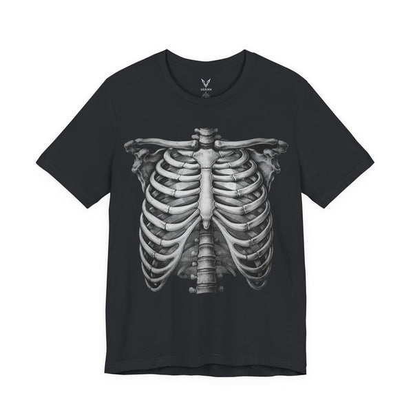 Skeleton Ribcage Tee — Anatomical Rib Cage Graphic T-Shirt