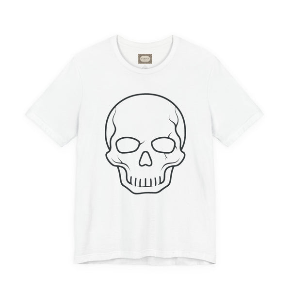 Sketched Skull Graphic Tee — Minimalist Halloween Skull T-Shirt