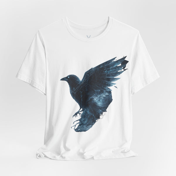 Raven Flight Tee — Dark Ink Crow Graphic T-Shirt