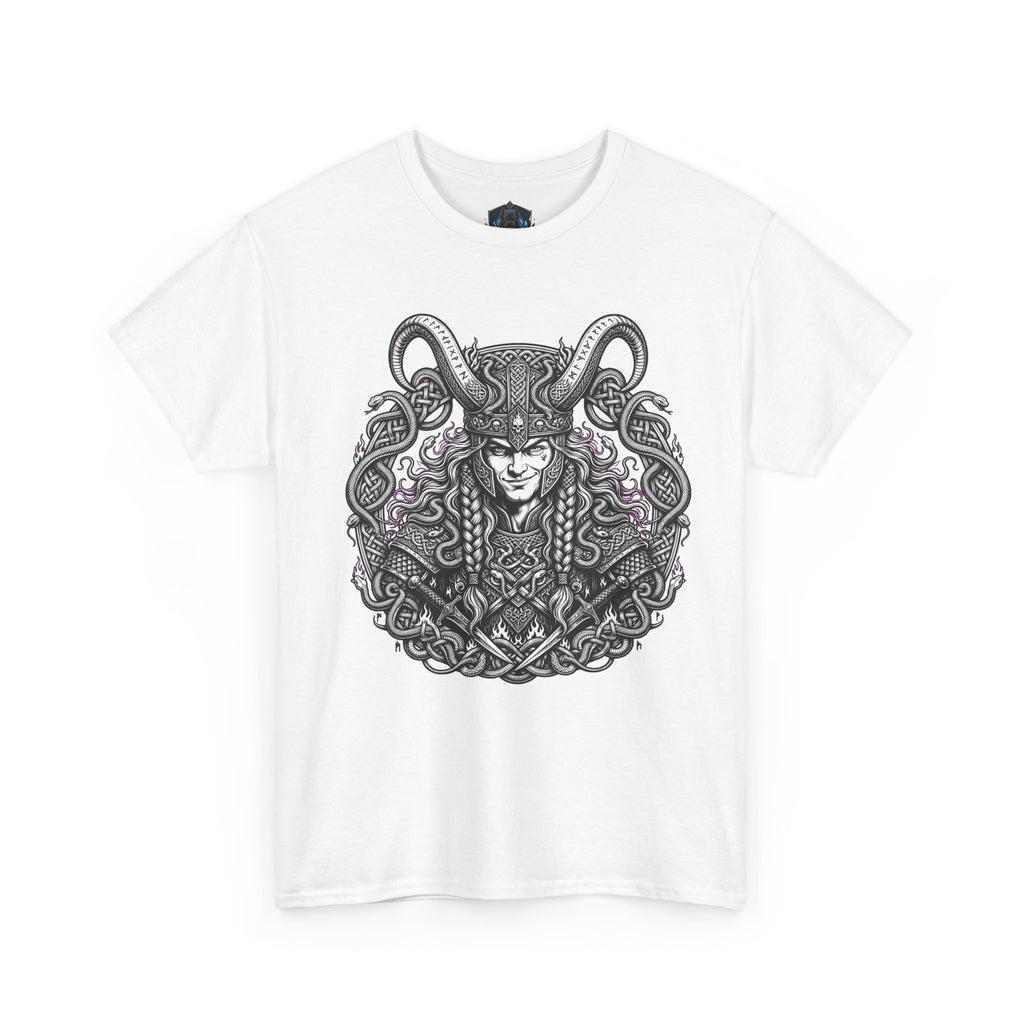 T-Shirt — Intricate Norse Horned Valkyrie Illustration