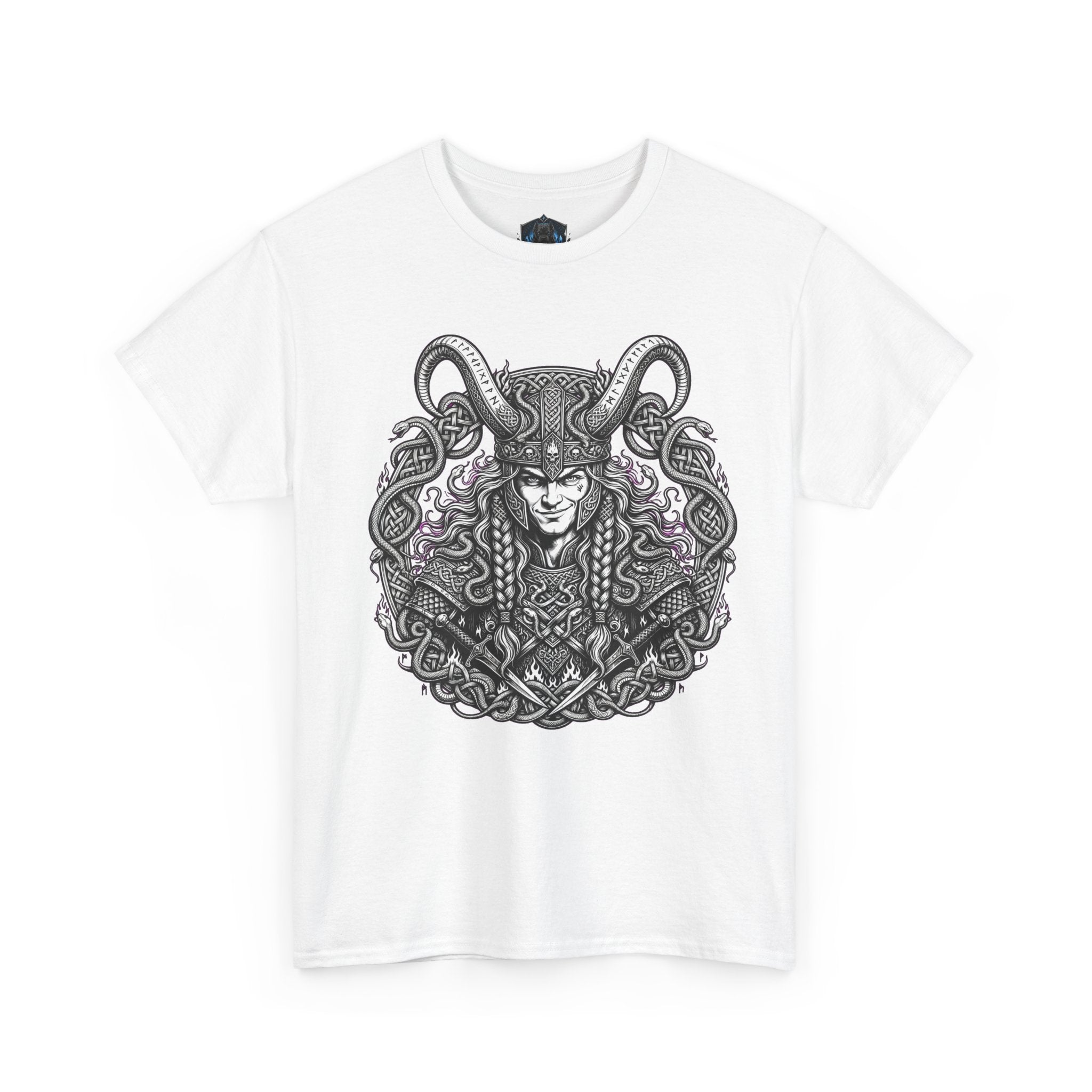 T-Shirt — Intricate Norse Horned Valkyrie Illustration