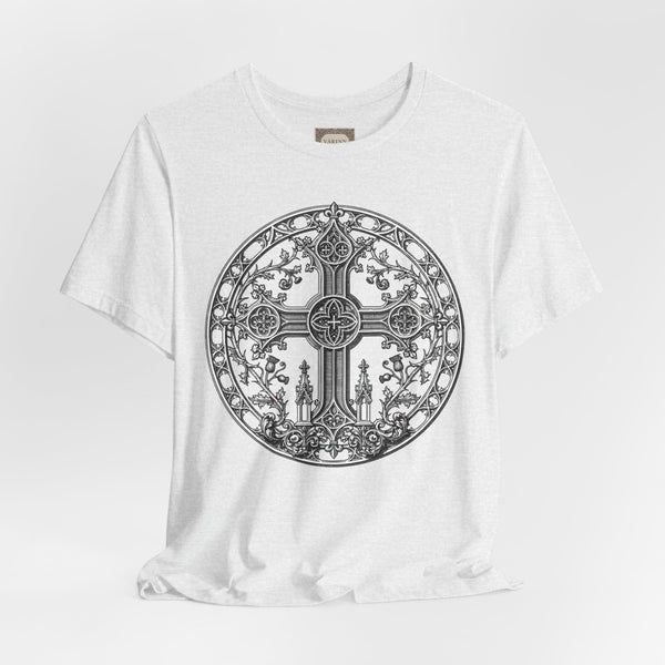 Celtic Cross Graphic Tee — Intricate Medieval Knotwork T-Shirt