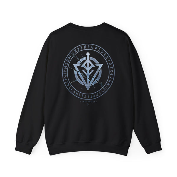 Crewneck Sweatshirt — Minimal Mystic Sigil Graphic (Blue)