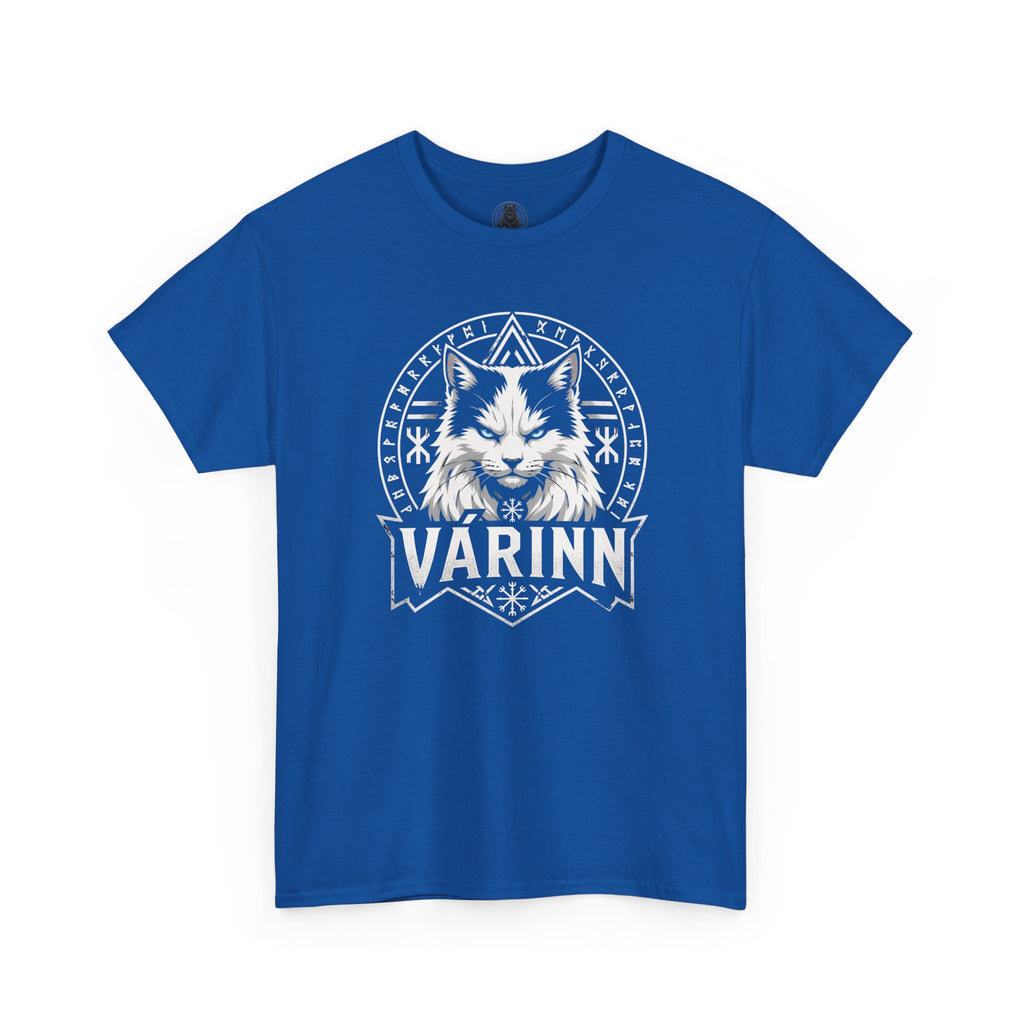 Varinn Viking Cat T‑Shirt — Norse Rune Cat Graphic Tee