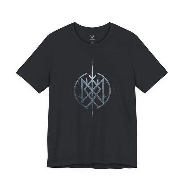 Viking Compass Sigil T‑Shirt — Nordic Rune Shield Tee