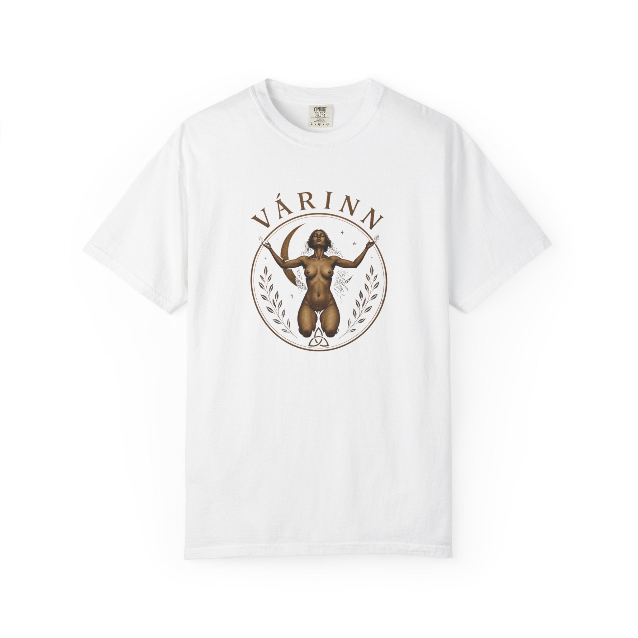 Várinn Goddess Graphic T‑Shirt — Norse Feminine Symbol Tee