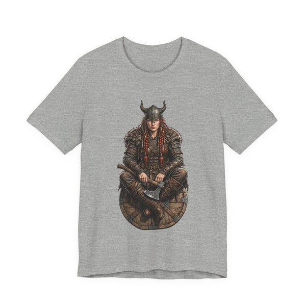 Viking Warrior Tee — Norse Axe Shield Graphic T-Shirt