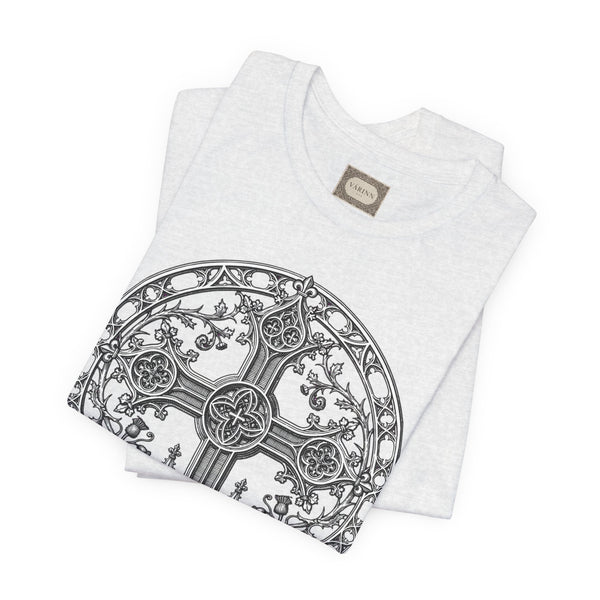 Celtic Cross Graphic Tee — Intricate Medieval Knotwork T-Shirt