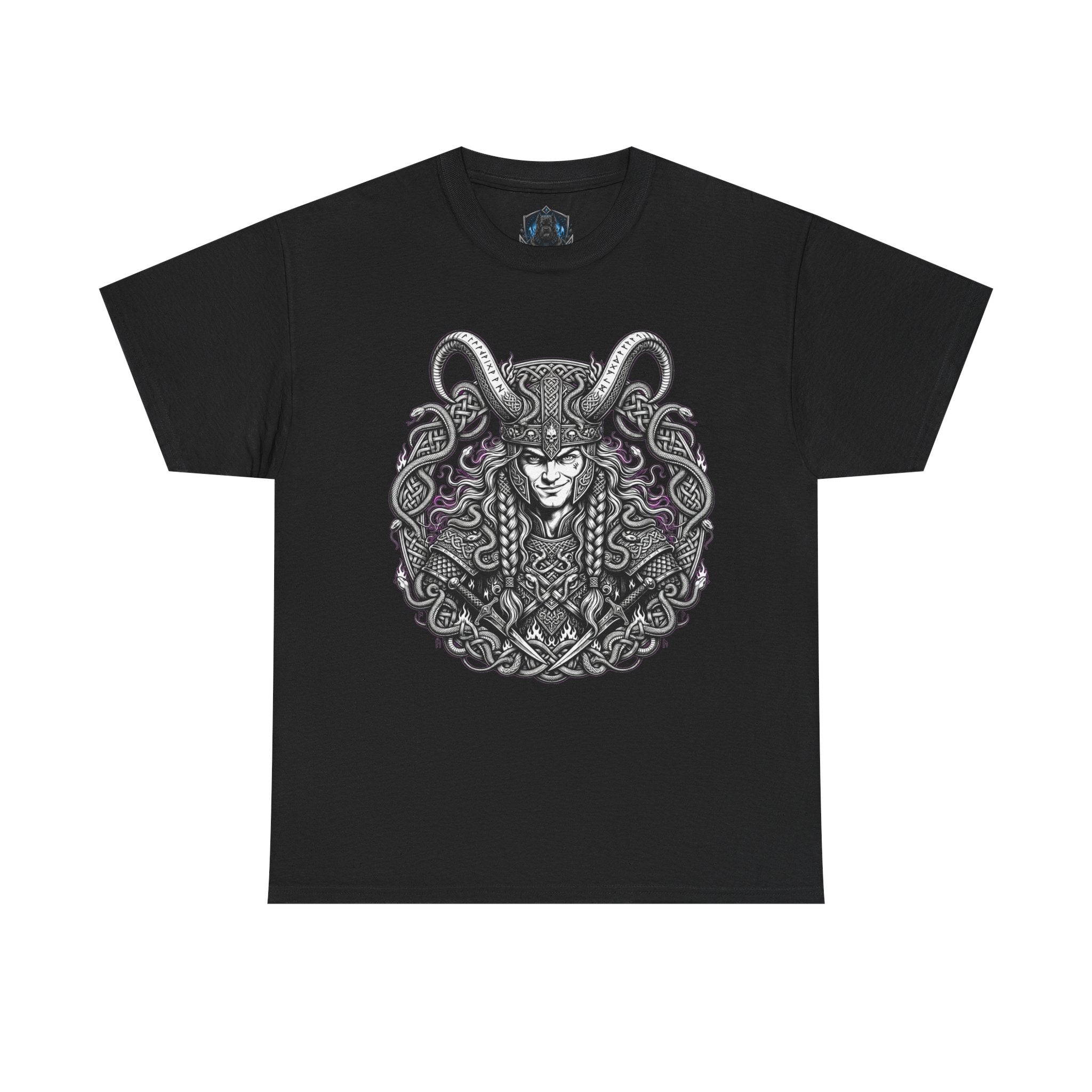 T-Shirt — Intricate Norse Horned Valkyrie Illustration