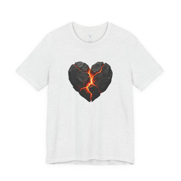 Cracked Lava Heart T-Shirt — Volcanic Broken Heart Tee