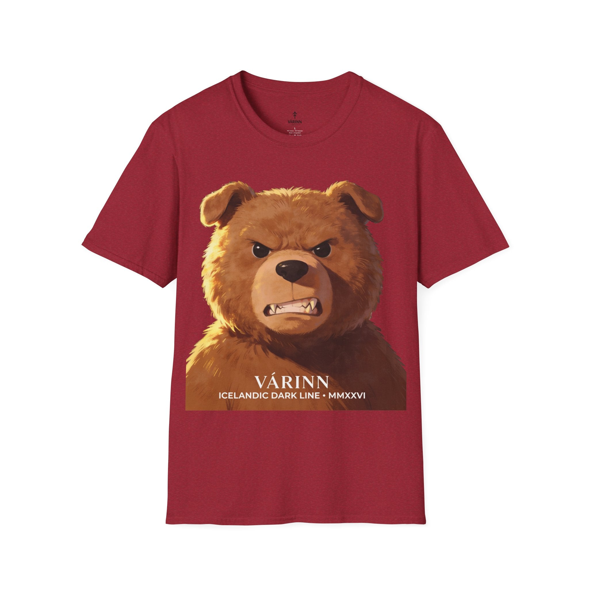 Angry Teddy Bear Graphic T‑Shirt — Fierce Bear Face Print