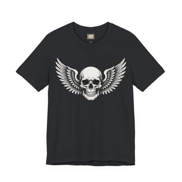 Winged Skull Tee — Gothic Skull Graphic T-Shirt
