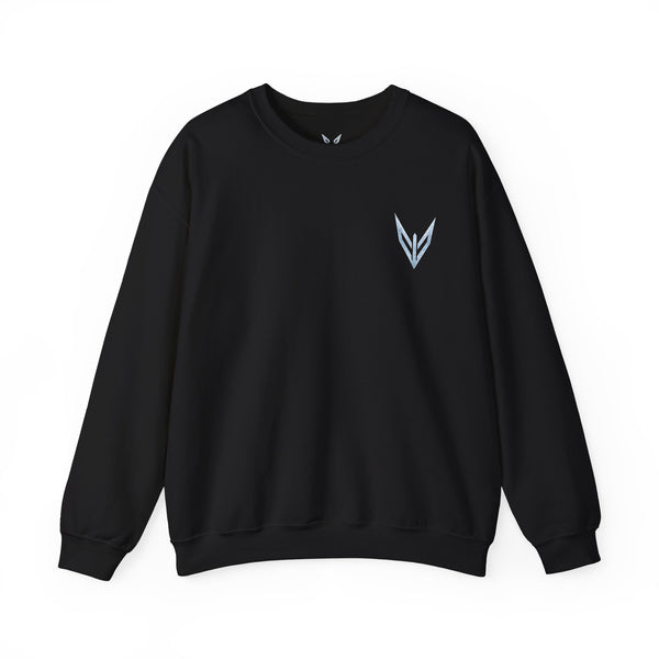 Crewneck Sweatshirt — Minimal Mystic Sigil Graphic (Blue)