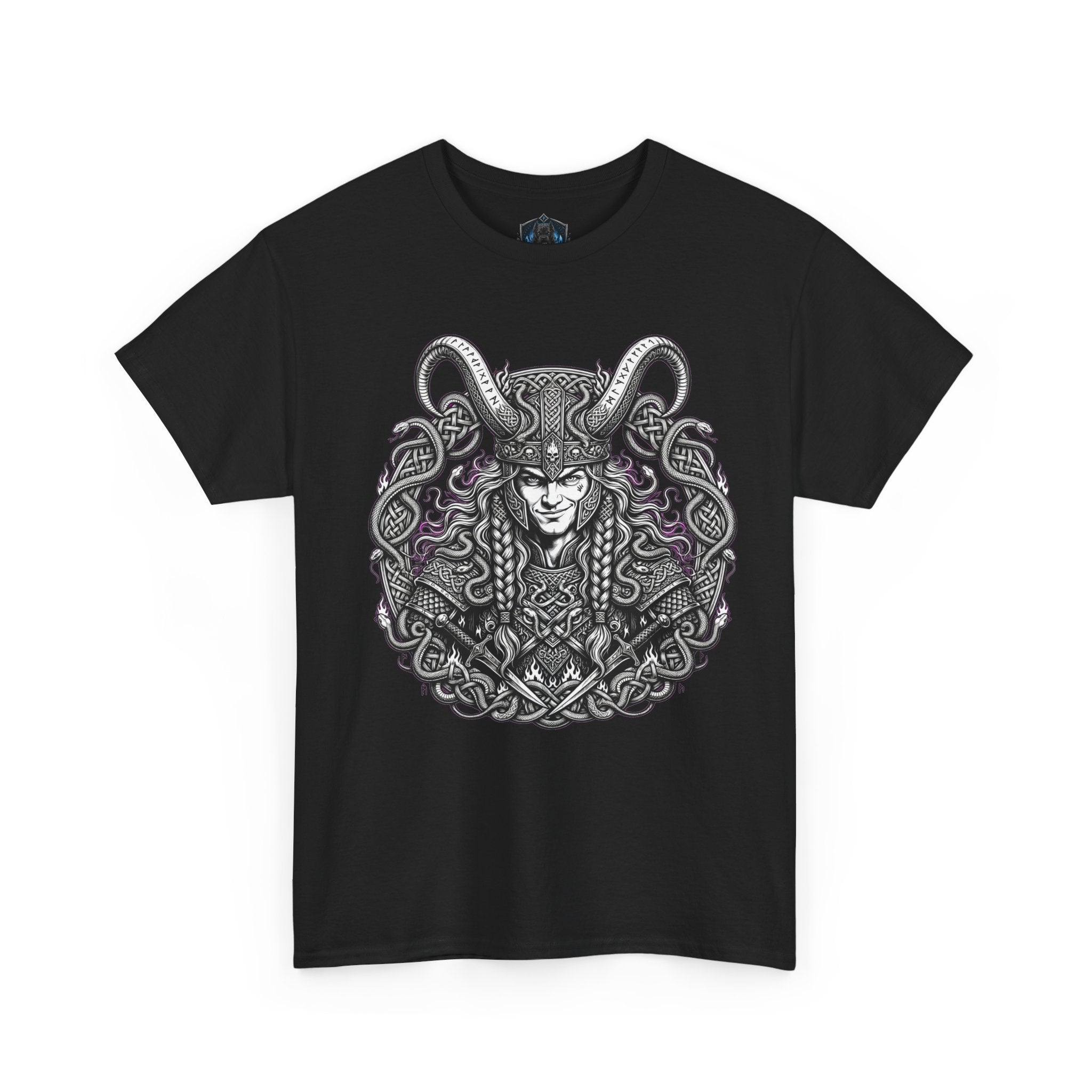 T-Shirt — Intricate Norse Horned Valkyrie Illustration
