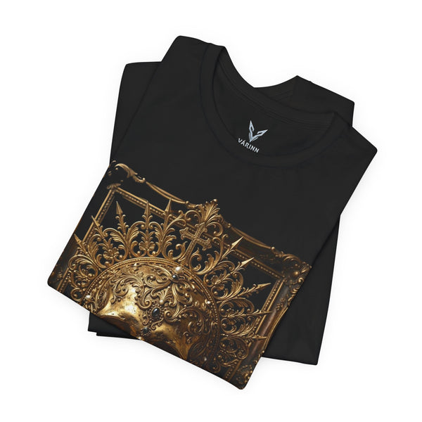 Skull Crown T-Shirt — Gold Ornate Gothic Skull Tee
