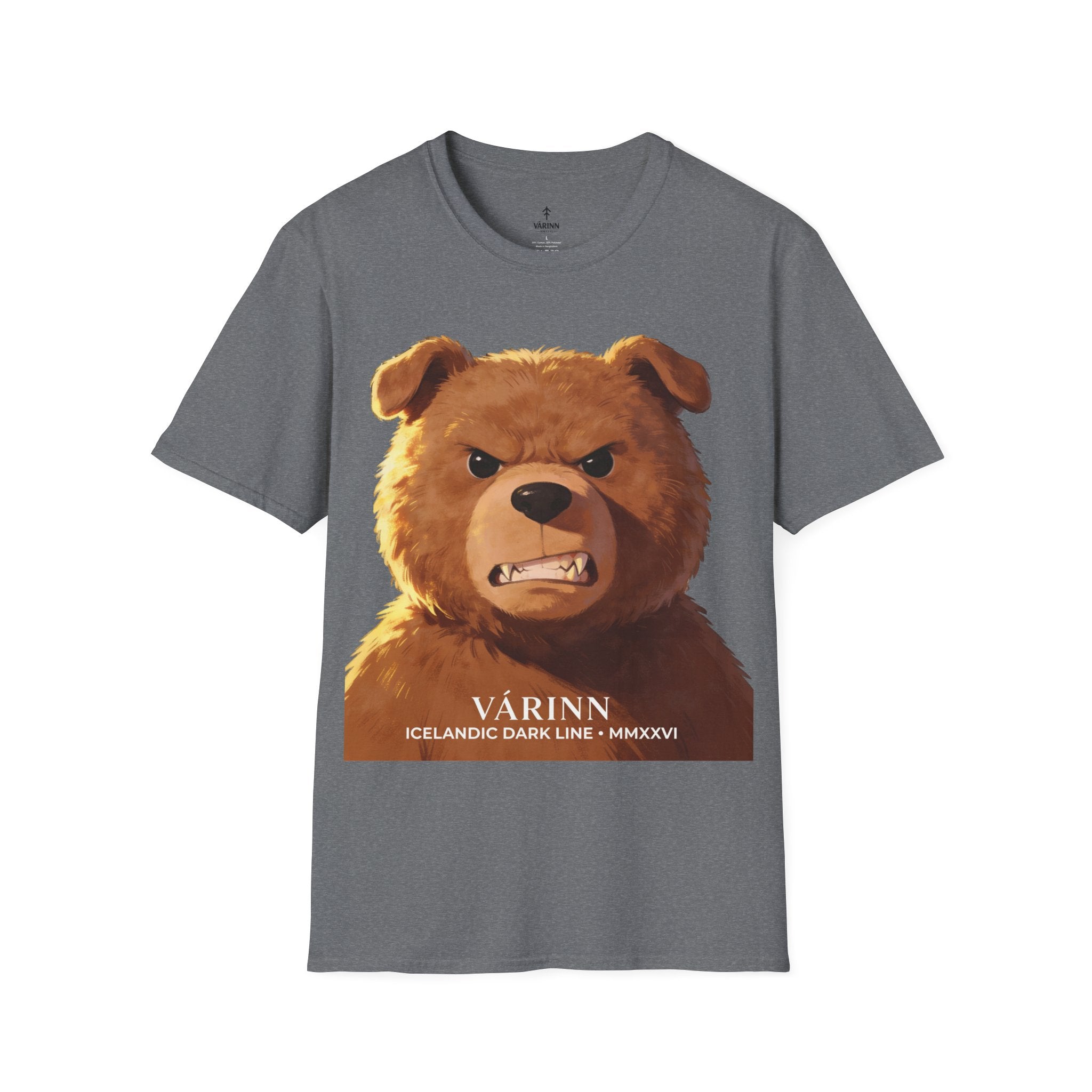Angry Teddy Bear Graphic T‑Shirt — Fierce Bear Face Print