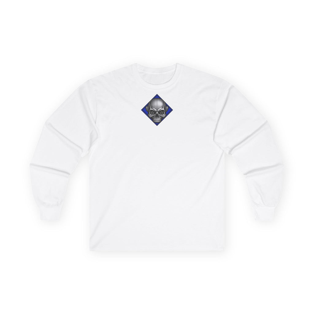 Nordic Gods Motorcycle Club Long Sleeve Tee — Viking Helmet Crest
