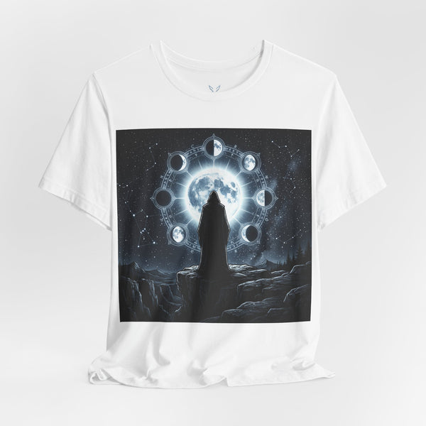 Mystic Moon Phases T-Shirt — Cosmic Wizard Nightscape Tee