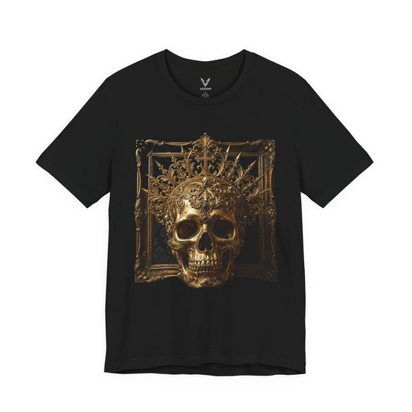 Skull Crown T-Shirt — Gold Ornate Gothic Skull Tee