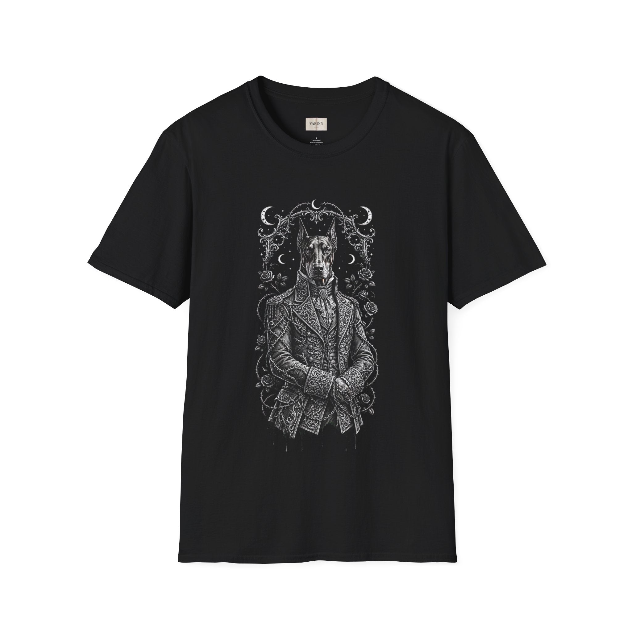 Doberman Gentleman T-Shirt — Vintage Victorian Dog Portrait Tee