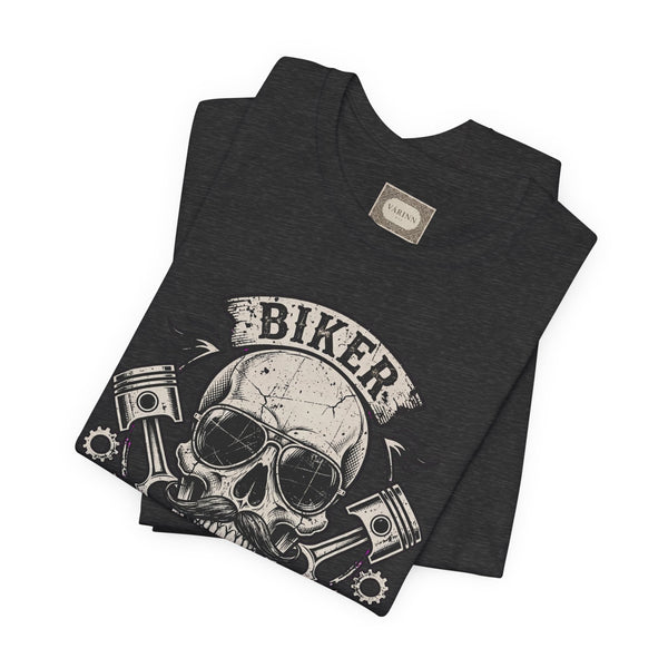 Biker Road Crew Skull T-Shirt — Vintage Motorcycle Club Tee