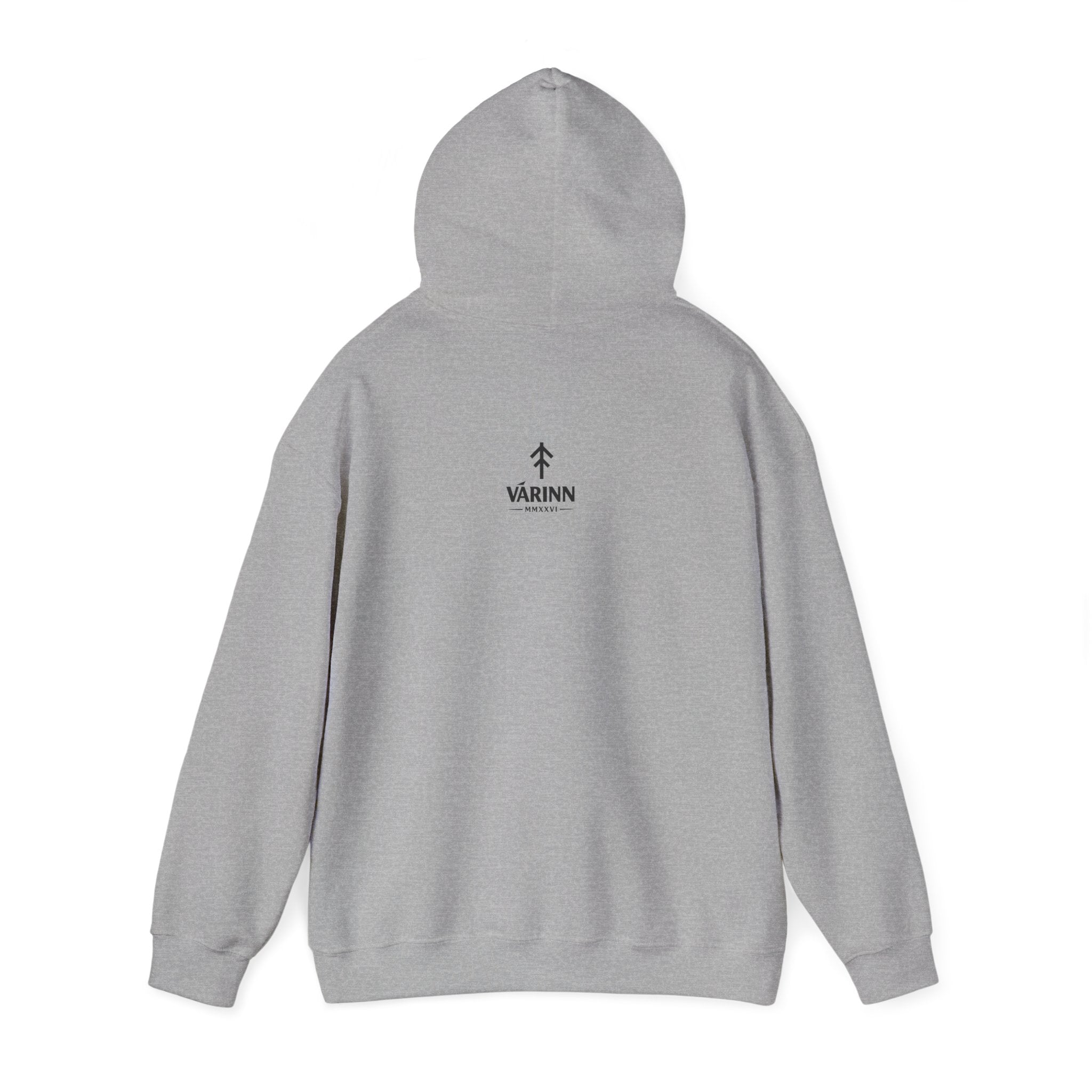 Tyr Viking Hoodie — Norse Rune Shield Graphic Hooded Sweatshirt