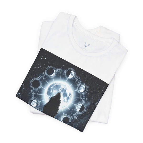 Mystic Moon Phases T-Shirt — Cosmic Wizard Nightscape Tee