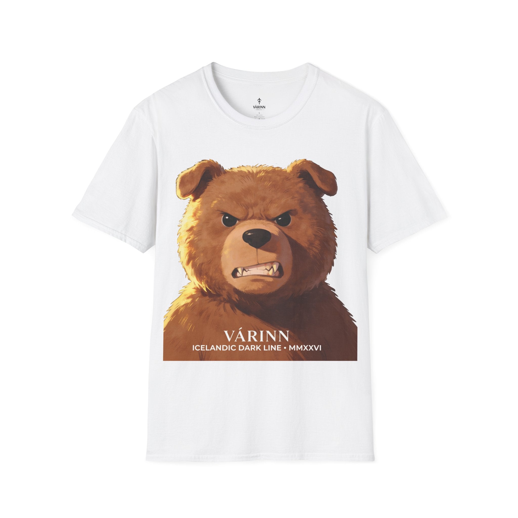 Angry Teddy Bear Graphic T‑Shirt — Fierce Bear Face Print