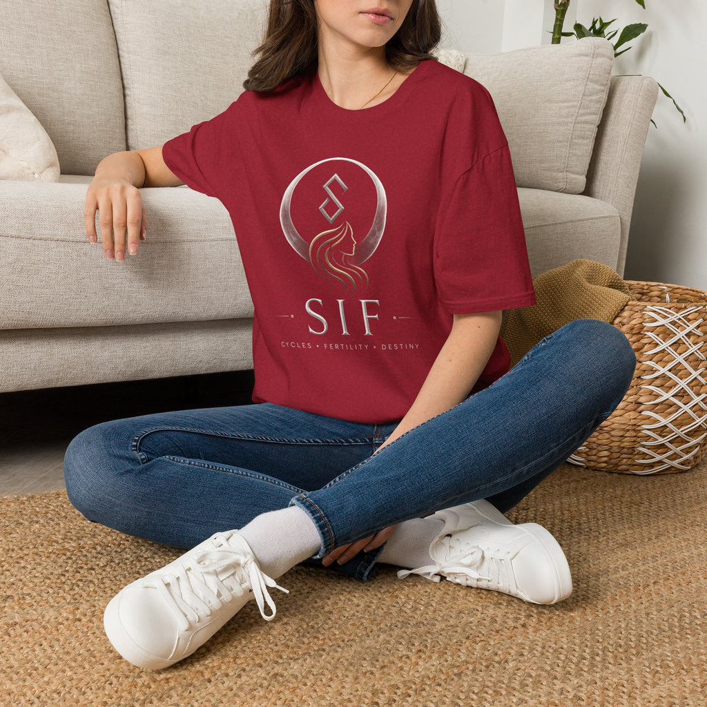 SIF Green Crest T‑Shirt — Celtic Moon & Mermaid Emblem Graphic Tee