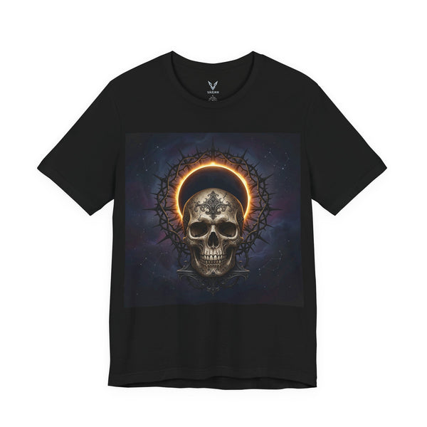 Skull Eclipse Tee — Gothic Skull Halo Graphic T-Shirt