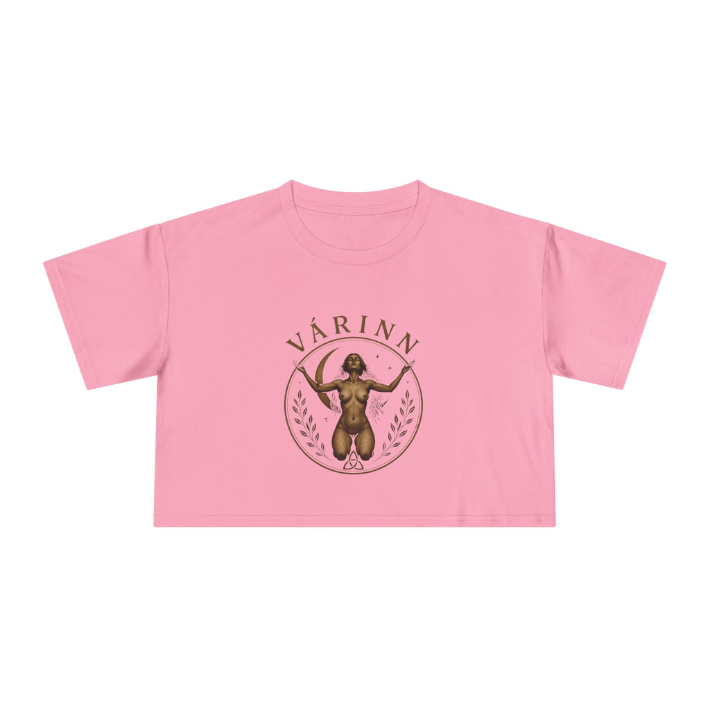 Crop Tee — Várinn Goddess Graphic Women's Cropped T-Shirt